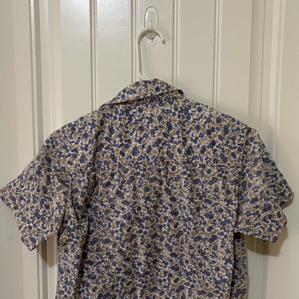 Carhartt Short-Sleeve Floral Button-Up Shirt - Blue/Cream - Picture 8 of 9